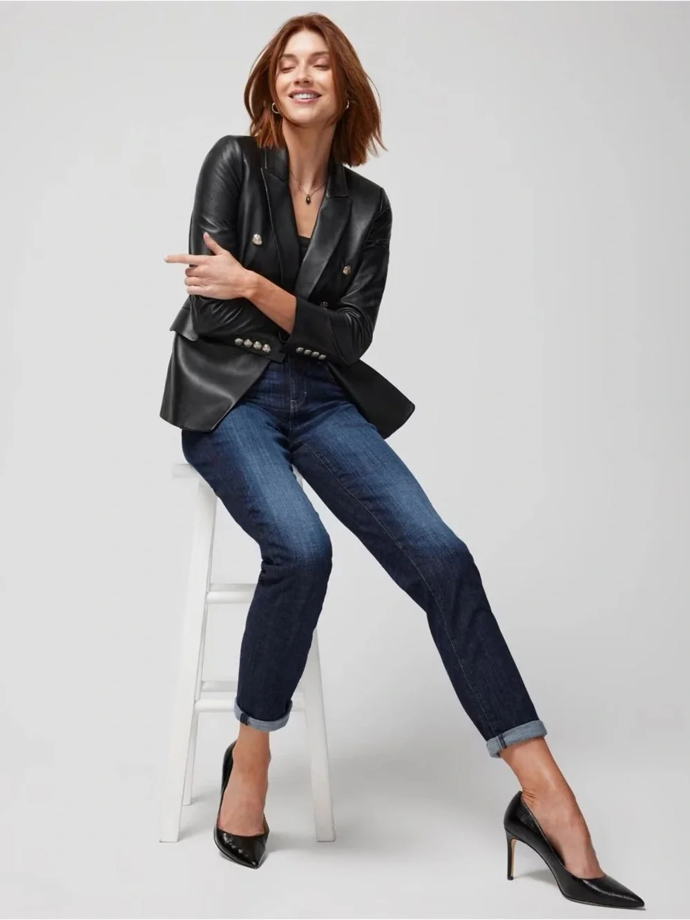 WHBM Everyday Soft Girlfriend Mid Rise Jean
